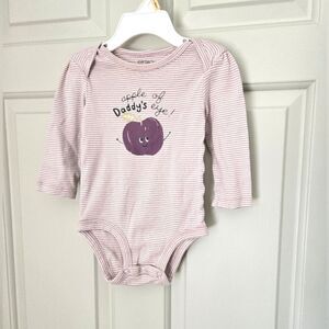 3/$10 Carter's long sleeve onesie size 6m